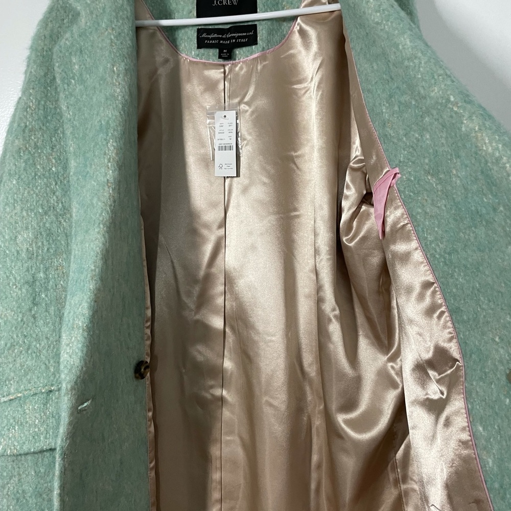J Crew Relaxed Top Coat in Italian Brushed Wool in Wintermint size M - Picture 11 of 14